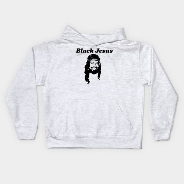 Black Jesus Kids Hoodie by Shatpublic